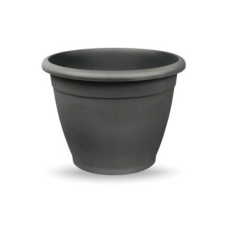 MACETA PLASTICO NAXOS 18CM ANTRACITA