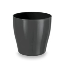 MACETA LIVING C/RUEDAS 40CM REDONDA ANTRACITA