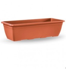 JARDINERA PLASTICO NAXOS 40CM TERRACOTA