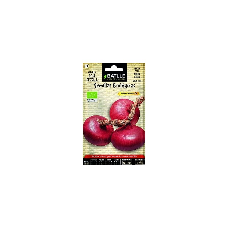 SEMILLAS ECOLOGICAS CEBOLLA ROJA DE ZALLA 1GR